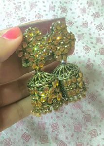 Golden Jhumka Earrings