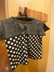 Polka Dot &amp; Textured Top