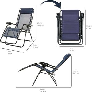 New Amazon Basic Folding Lounge Chair With Pillow