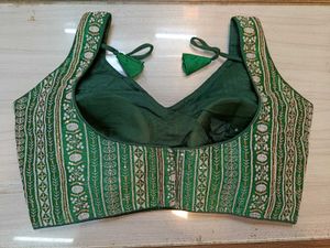 Green &amp; Gold Sequins Blouse