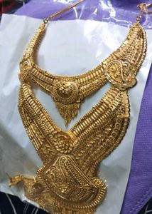 Stunning 1 Gram Gold Bridal Necklace Set