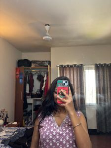 lilac short kurti