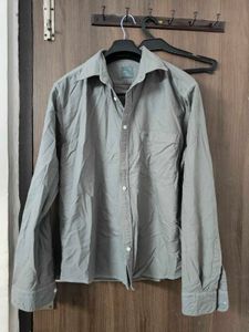 Gray Casual Men Shirt
