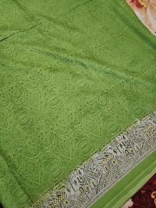 Green Paisley Georgette Saree
