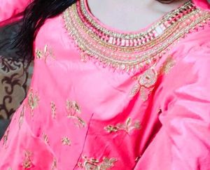 Pink Embroidered Kurti