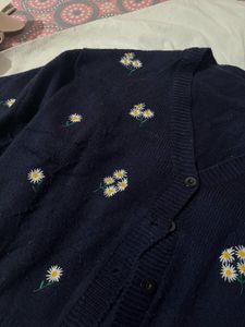 Floral Navy Cardigan