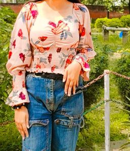 Flower Print Top