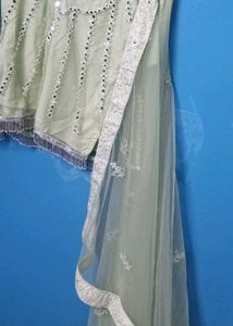 Mirror Embroidery Lehanga Choli With Dubatta
