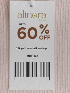18k Gold Seashell Earrings