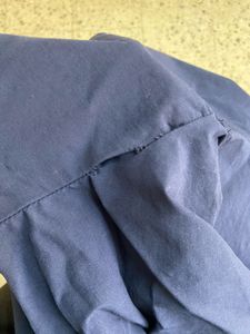 Navy Peplum Top