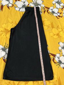 Black Flared Solid Palazzo Pants