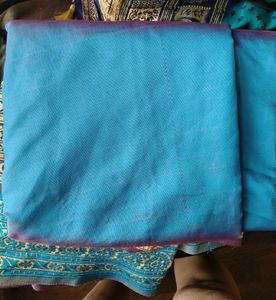 Blue ready to wear Saree