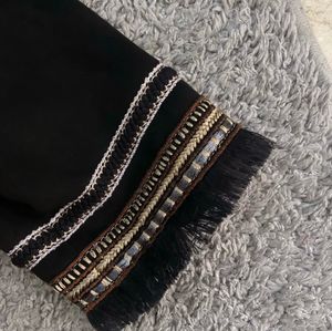 ZARA Black Suede Overcoat