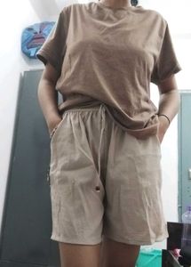 Casual Beige Shorts