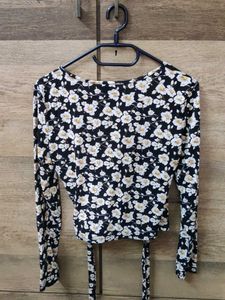 Floral Wrap Top
