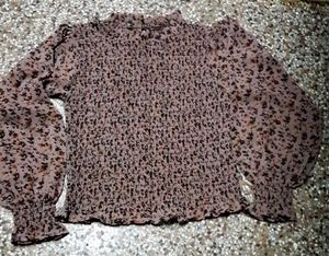 Floral Smocked Bishop Sleeve Top