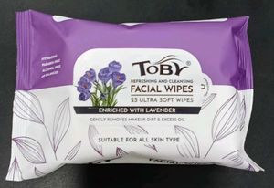 Toby Lavender Facial Wipes - 25 Count