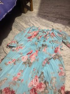Floral Chiffon Off-Shoulder Dress