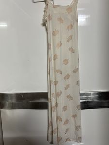 New Lingerie Leaf Print Slip Dress