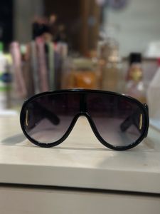Loewe Oversized Black Visor Sunglasses with Gold