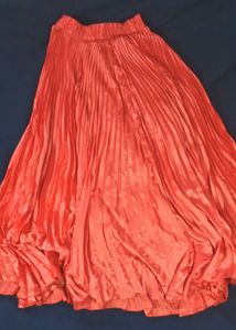 Orange Full Length Skirt