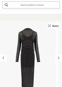 All Saints Sparkly Sheer Midi Dress - Uk 8, US 4