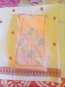 Trending saree with work blouse
