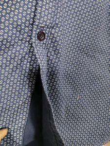 Mavie Navy Blue Printed Shirt (Men)