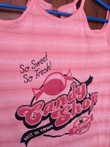 Cute Pink Off Shoulder Top