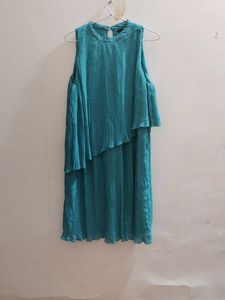 Teal Asymmetric Dress