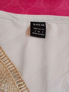 White Top with Lace Trim