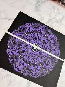 Purple Slit Handmade Mandala