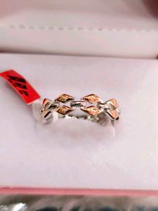 Silver &amp; Rose Gold Tone Fashion Ring