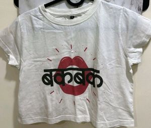2. White Crop Top