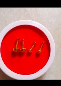 Two Pair Of Gold Earrings