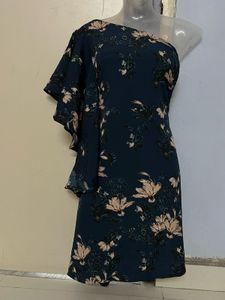 Pintrest Floral One-Shoulder Dress