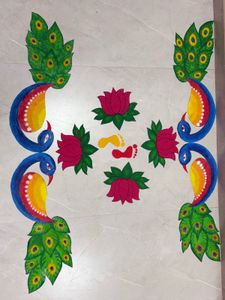 Peacock Rangoli Patche Combo Of 2