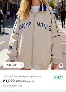Off White Newme Jacket With Tag