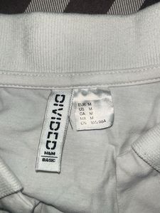 H&amp;M White Polo Crop Top