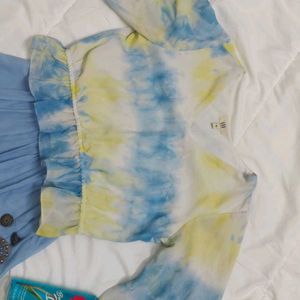 Tie-Dye Top &amp; Tiered Skirt Set