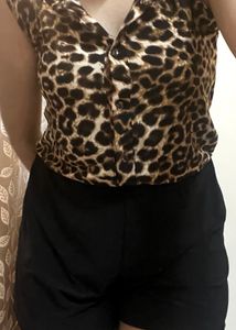 Y2K Animal Print Jump Suit