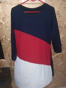 Blend Striped Tshirt (White, Red, Navy)
