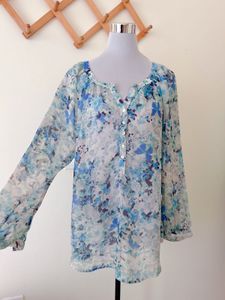 GEORGETTE BLUE TOP