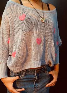 coolest y2k see-through knitted sweater