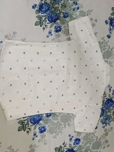 White Printed Casual Shirt