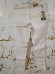 White Straight Leg Jeans