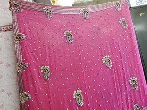 Pink Embellished Sari