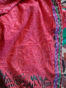Silk Cloth Saree Pallu Net Fabric