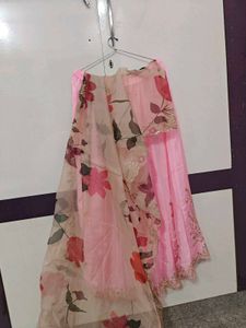 Elegant Pink Kurta and plazzo Set