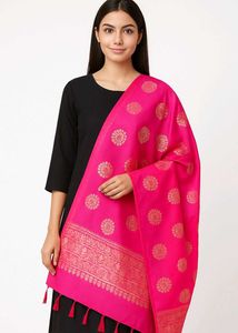 Pink Banarasi Dupatta